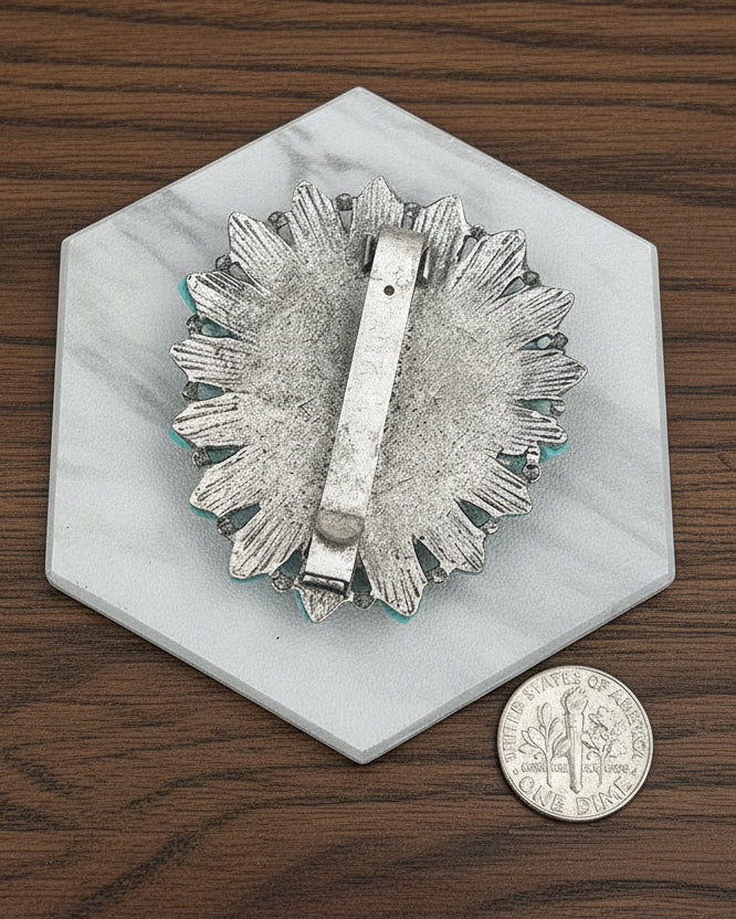 Blue or White Turquoise Stone Scarf / Wild Rag Slide