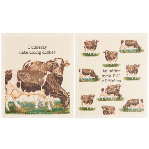 An Udder Sink Of Dishes Swedish Dishcloth Set
