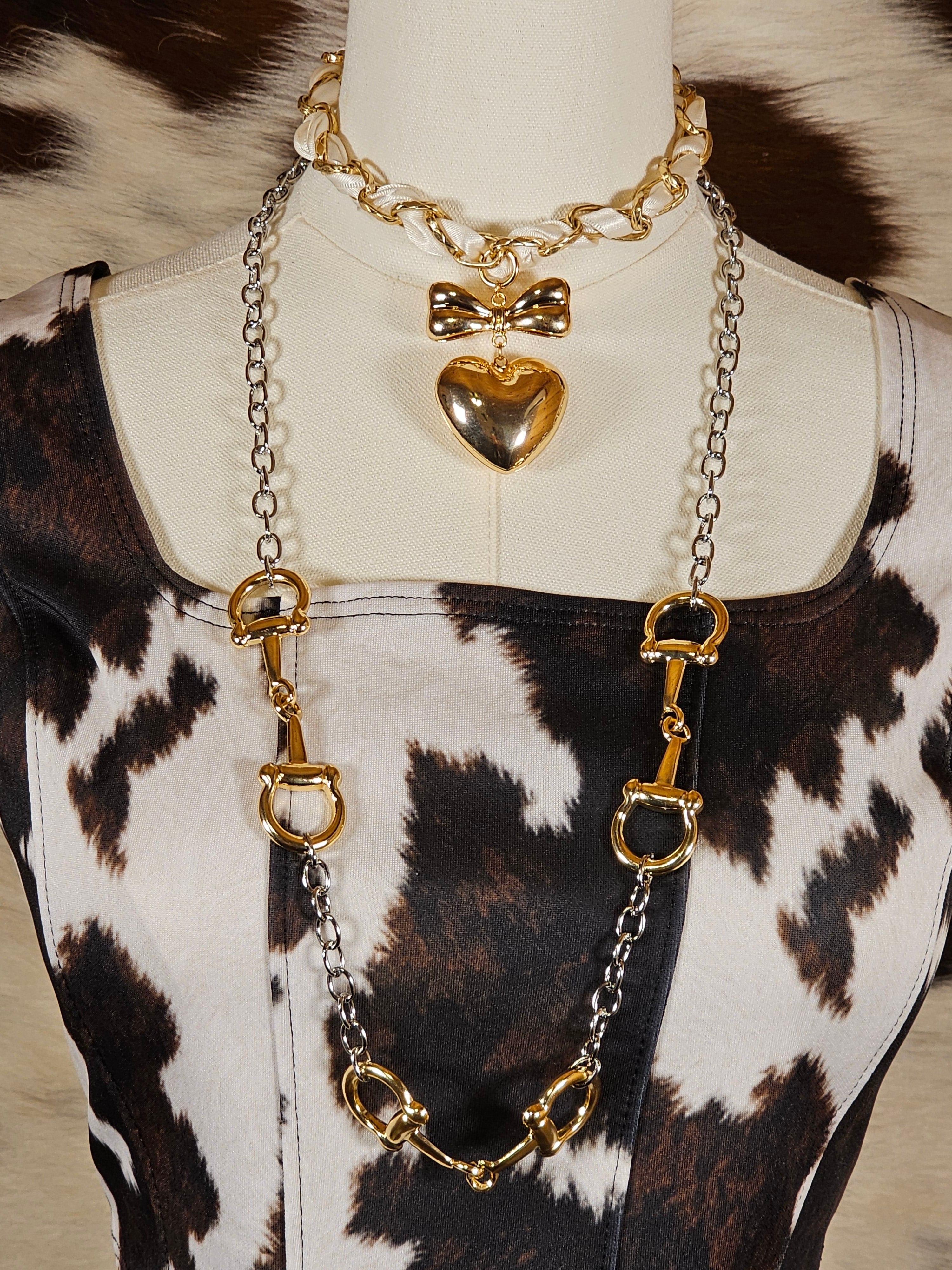 Mixed Metal 3 Bit Necklace