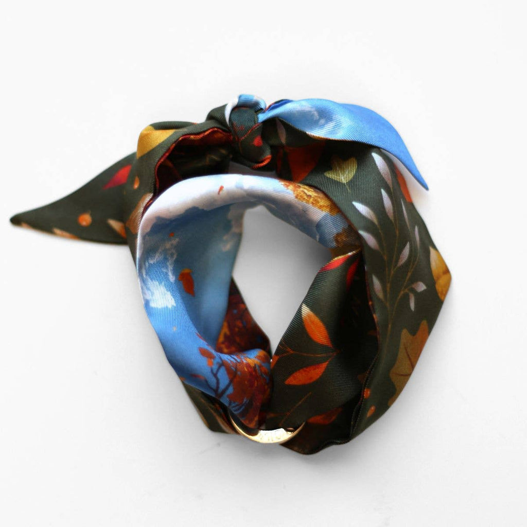 Country Squirrels Silk Twilly Scarf