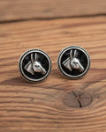 Mule Portrait Round Post Earring