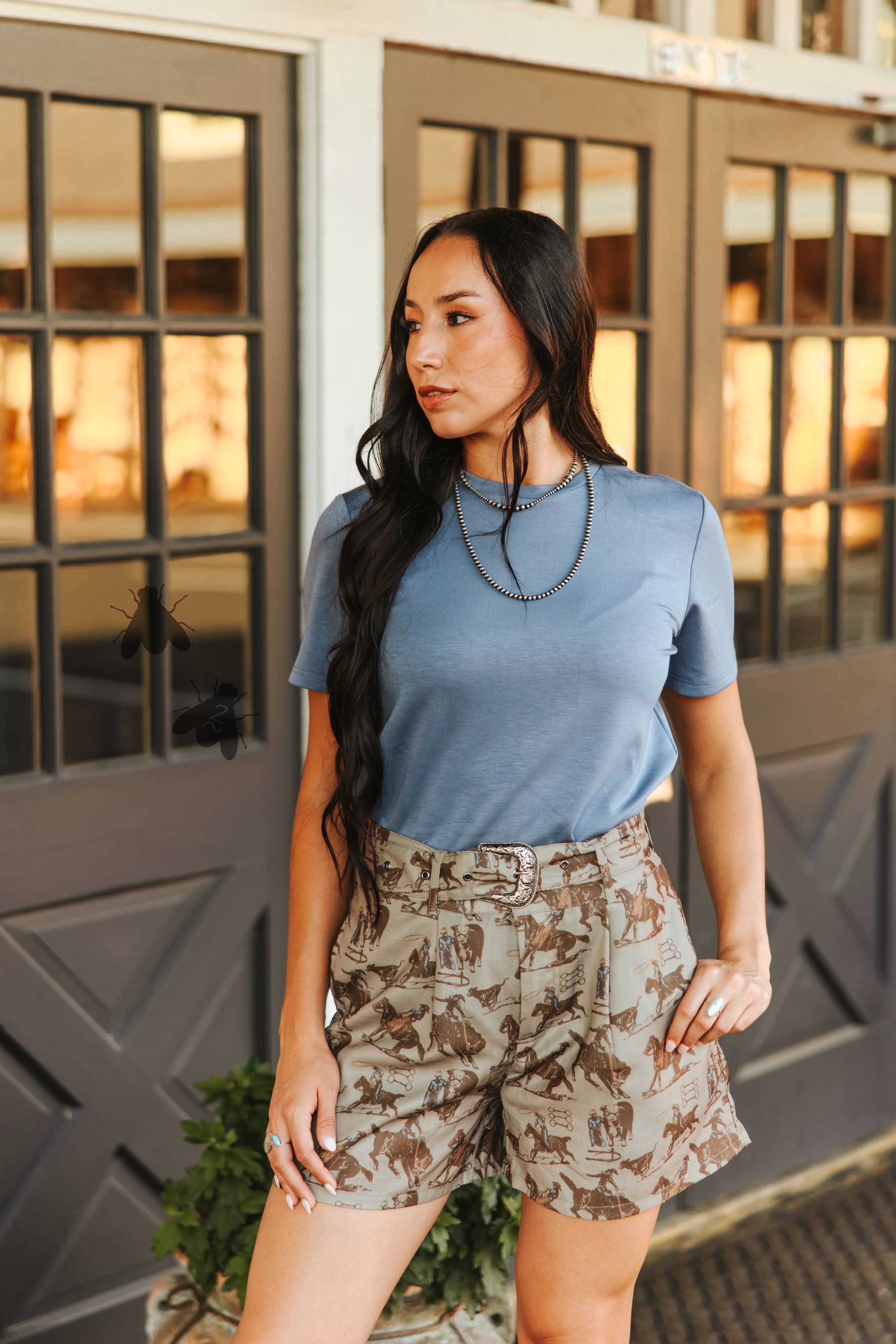 Bronco Threads *RopeNRide Shorts