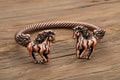 Running Horse Twisted Metal Cuff Bracelet