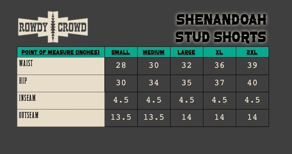 Shenandoah Stud Shorts
