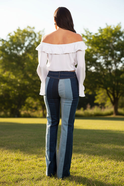 All The Blues Flare Leg Jeans