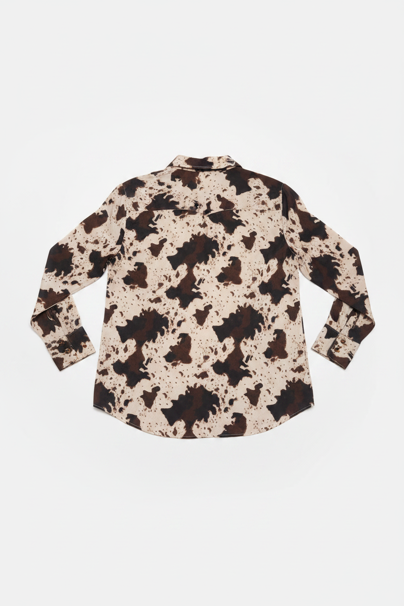 Cow Print Blouse