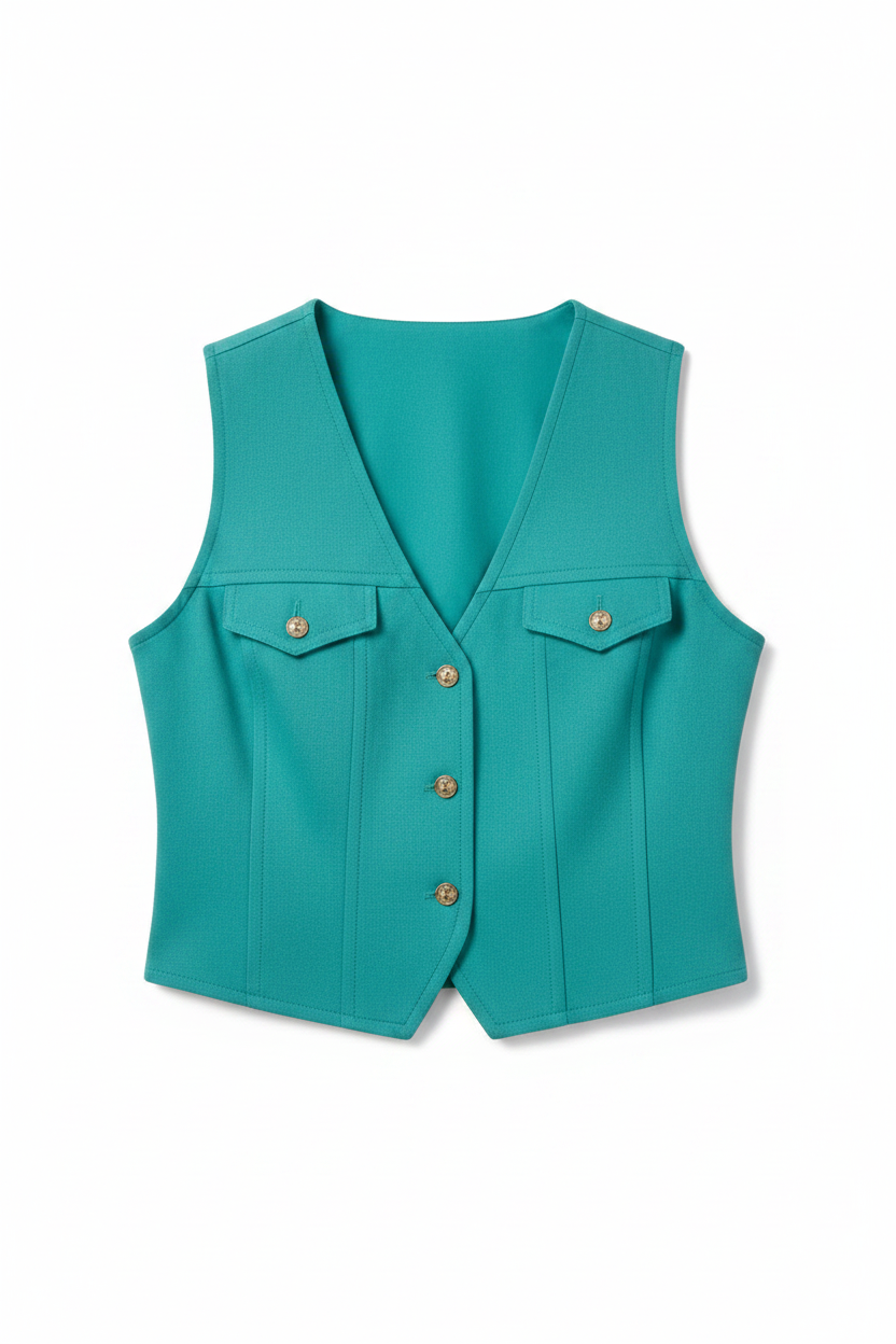 Suede Button up Vest by Scully