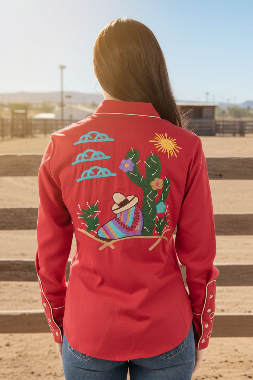 Siesta Embroidered Pearl Snap
