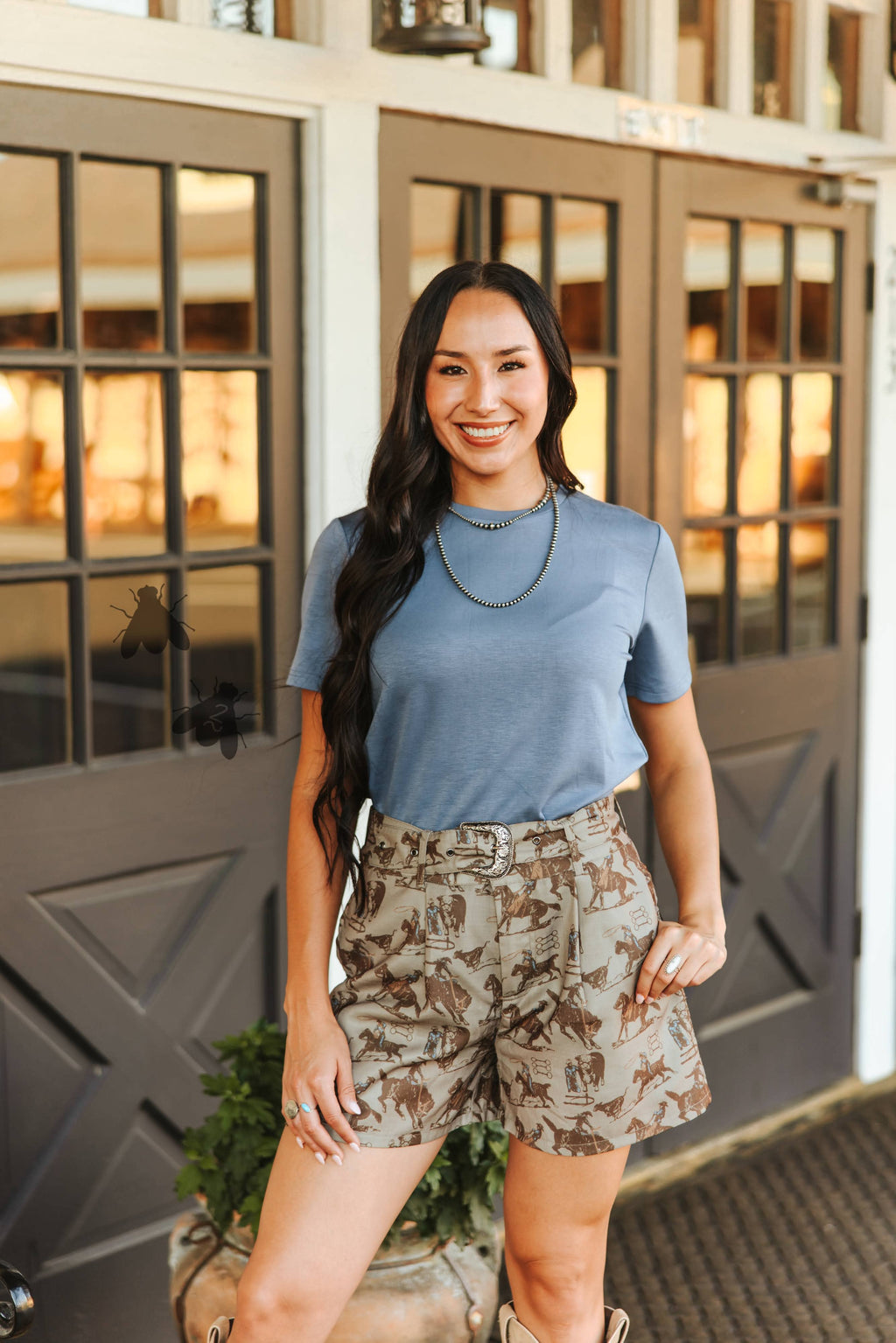 Bronco Threads *RopeNRide Shorts