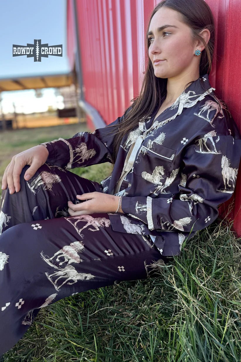 Black Betty Satin Sleep Set - The Farmstead Workshop
