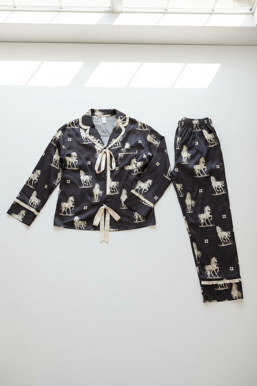 Black Betty Satin Sleep Set