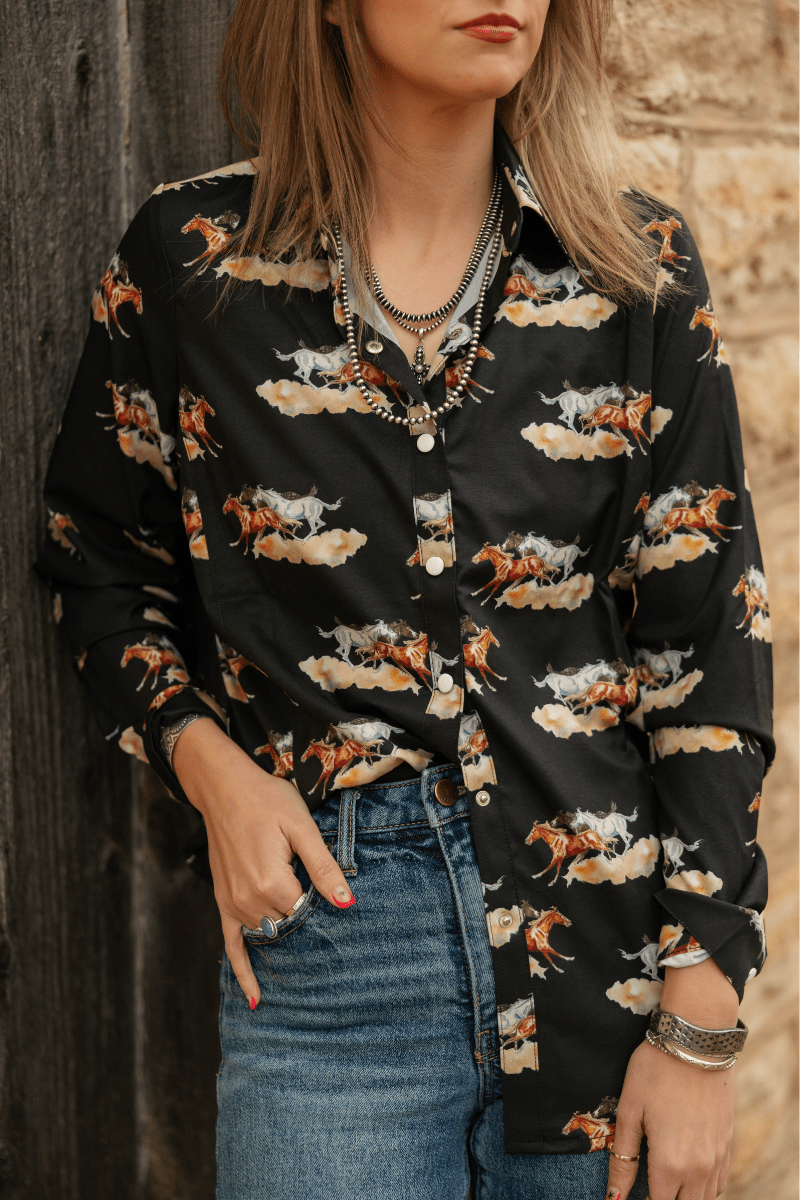 Painted Mare Button Up Top - The Farmstead Workshop