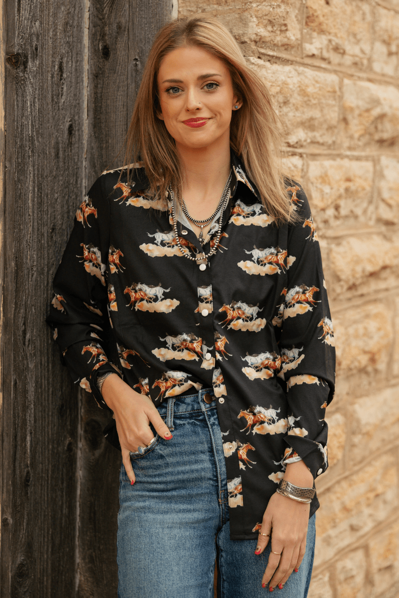 Painted Mare Button Up Top - The Farmstead Workshop