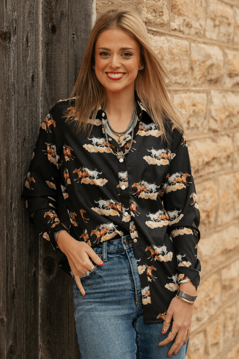 Painted Mare Button Up Top - The Farmstead Workshop