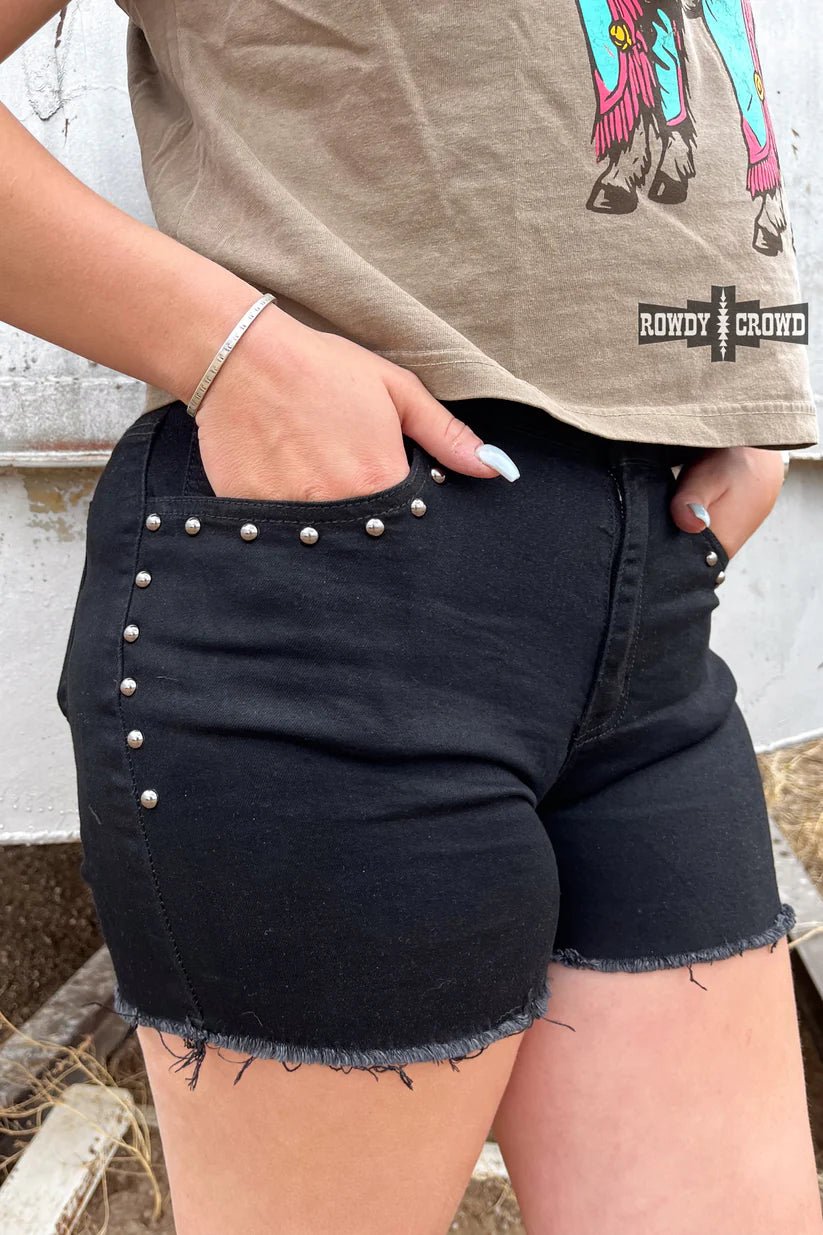 Shenandoah Stud Shorts in Black - The Farmstead Workshop