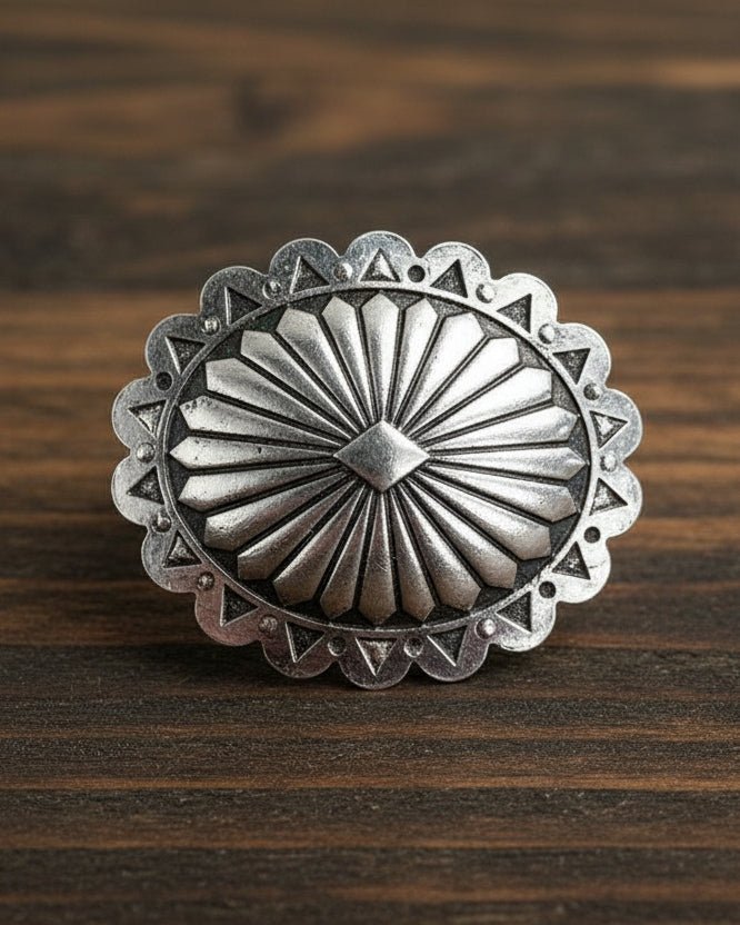 Western Concho Belt Buckle - The Farmstead Workshop